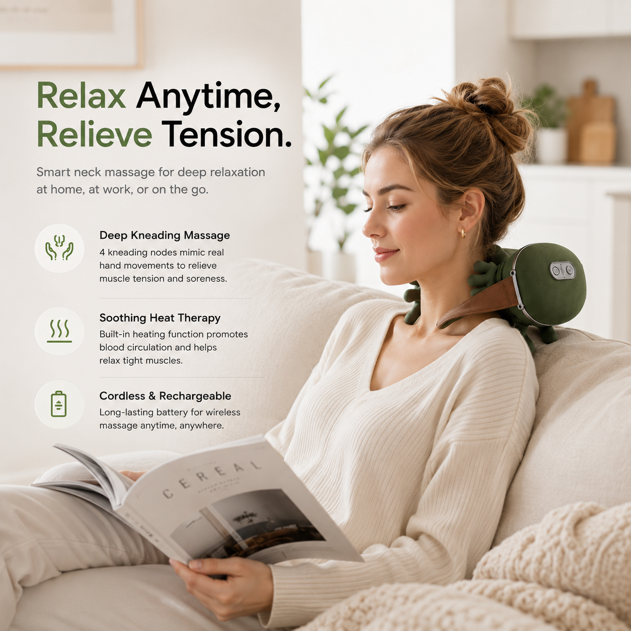 Neck And Shoulder Muscle Massager By Finelly