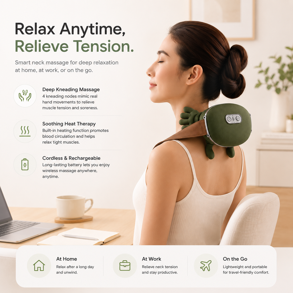 Neck And Shoulder Muscle Massager By Finelly