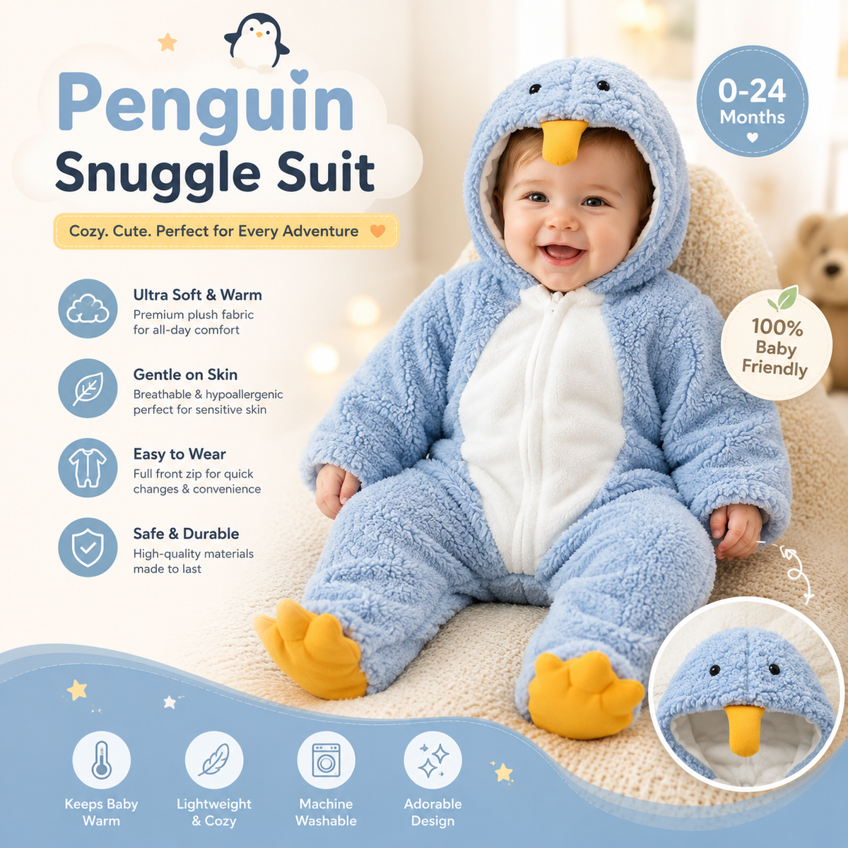 Penguin Snuggle Suit By Finelly